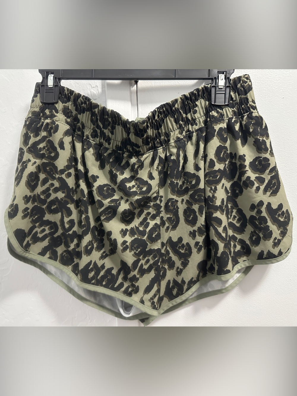 Victoria's Secret Olive Green and Black Leopard Athletic Shorts